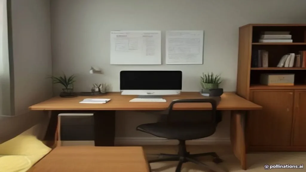 Graduate student refining a thesis topic at a desk with research materials