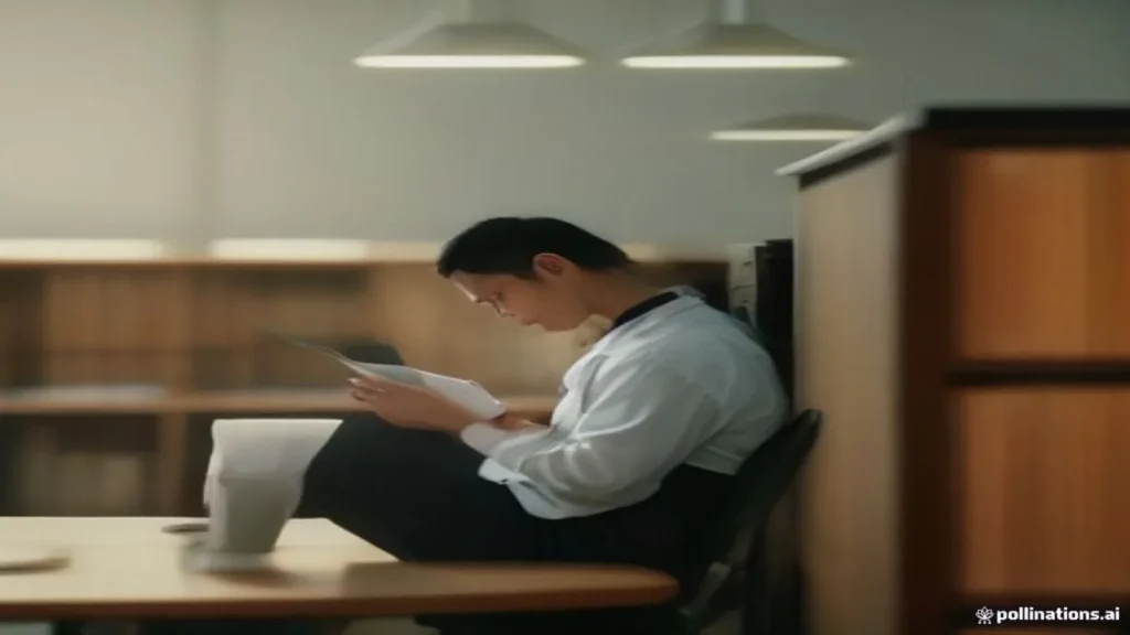 Graduate student reviewing a thesis abstract on a laptop in a library